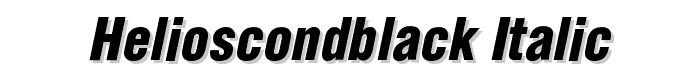 HeliosCondBlack Italic font